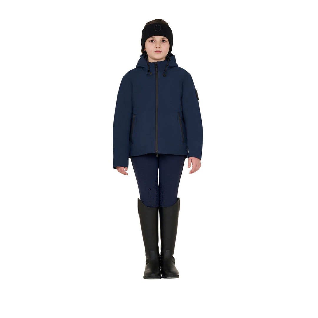 Equestro Unisex Kids Waterproof and Windproof Nylon Jacket - Navy Blazer