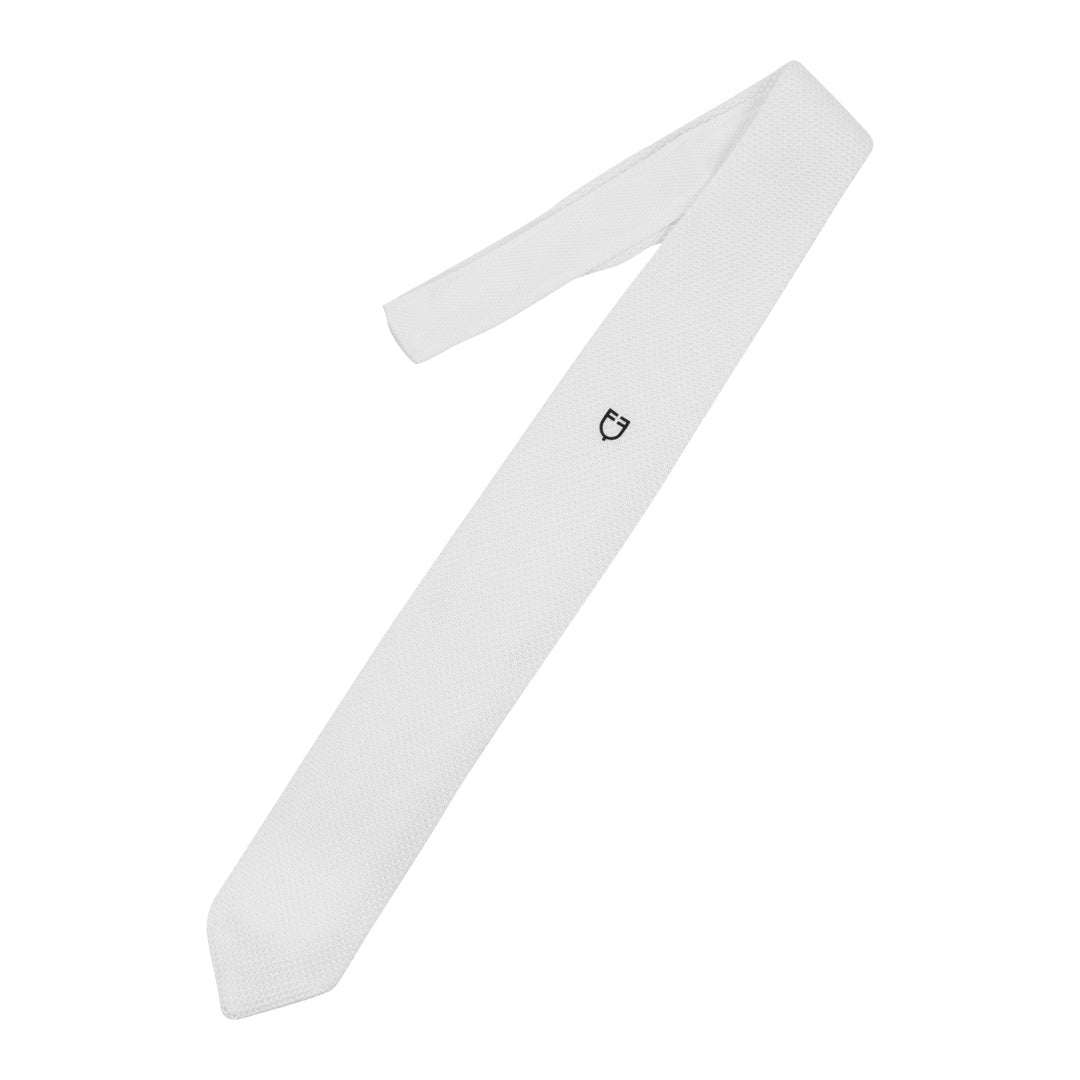 Equestro Men's Logo Tie - White