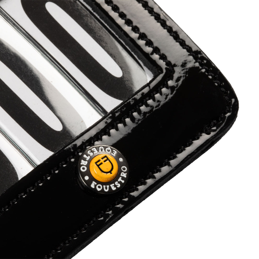 Equestro Competition Number Holder with Crystals - Black