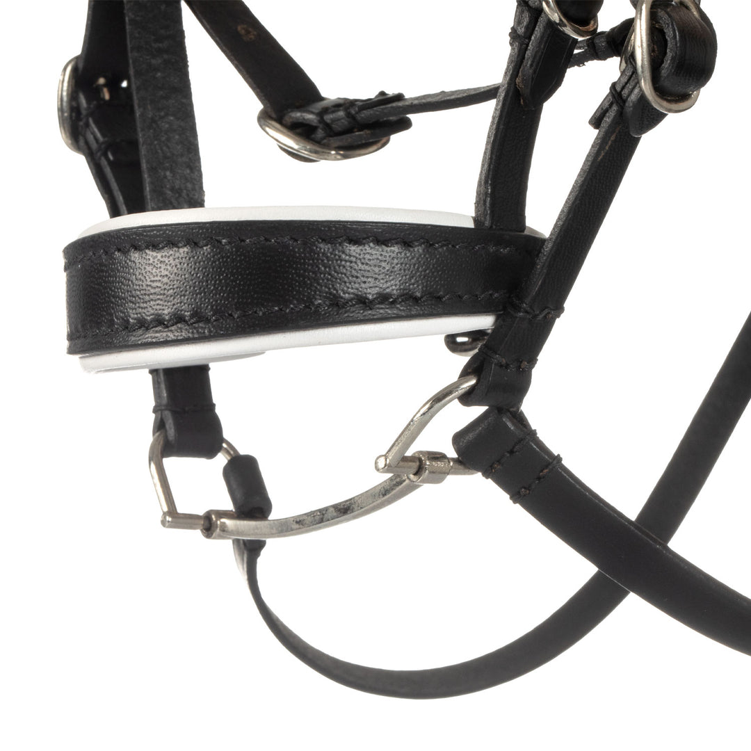 Equestro Leather Bridle with Rhinestones for Toy Horse - Black
