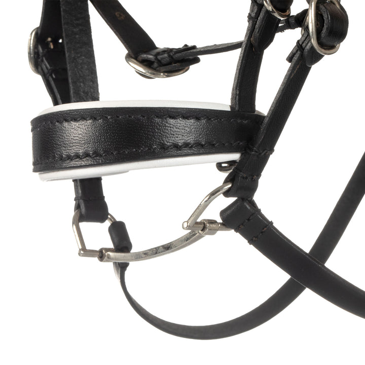 Equestro Leather Bridle with Rhinestones for Toy Horse - Black