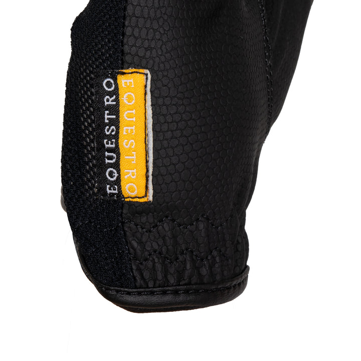 Equestro Unisex Gloves in Technical Fabric and Mesh - White