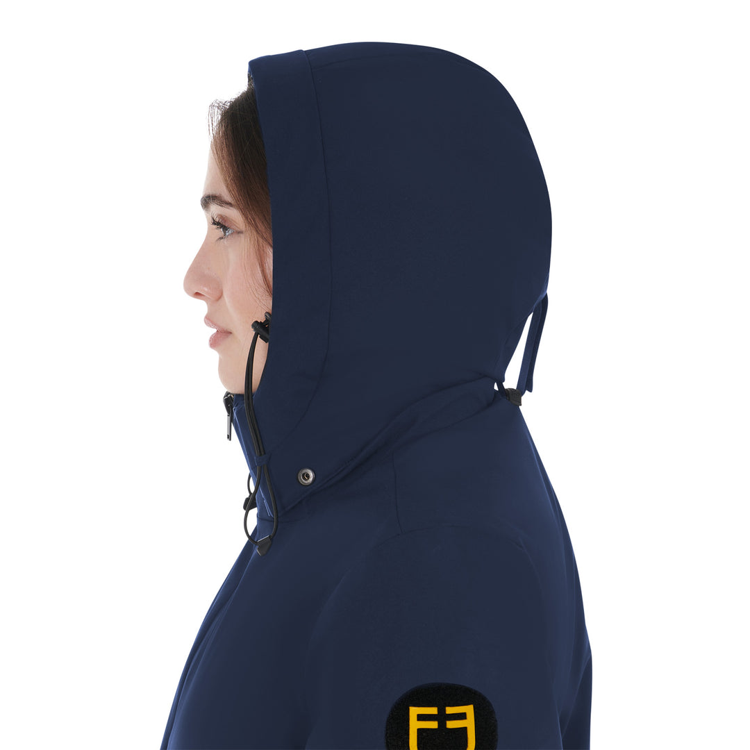 Equestro Women’S Down Jacket Water-Repellent and Wind-Proof - Navy Blazer