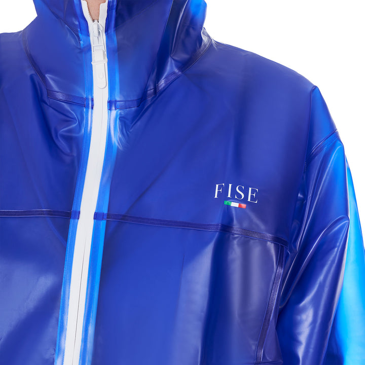 Equestro Unisex Raincoat Equestro X Fise - Azzurro Savoia