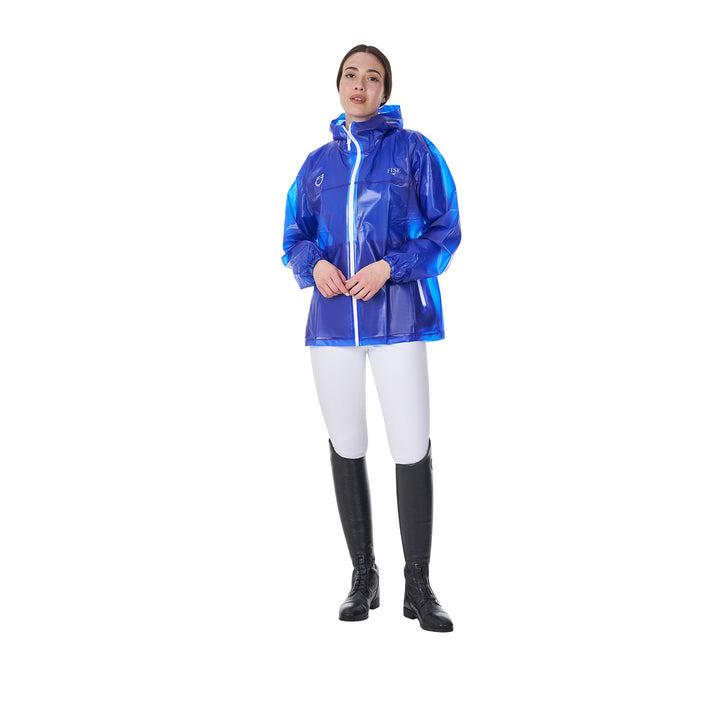 Equestro Unisex Raincoat Equestro X Fise - Azzurro Savoia