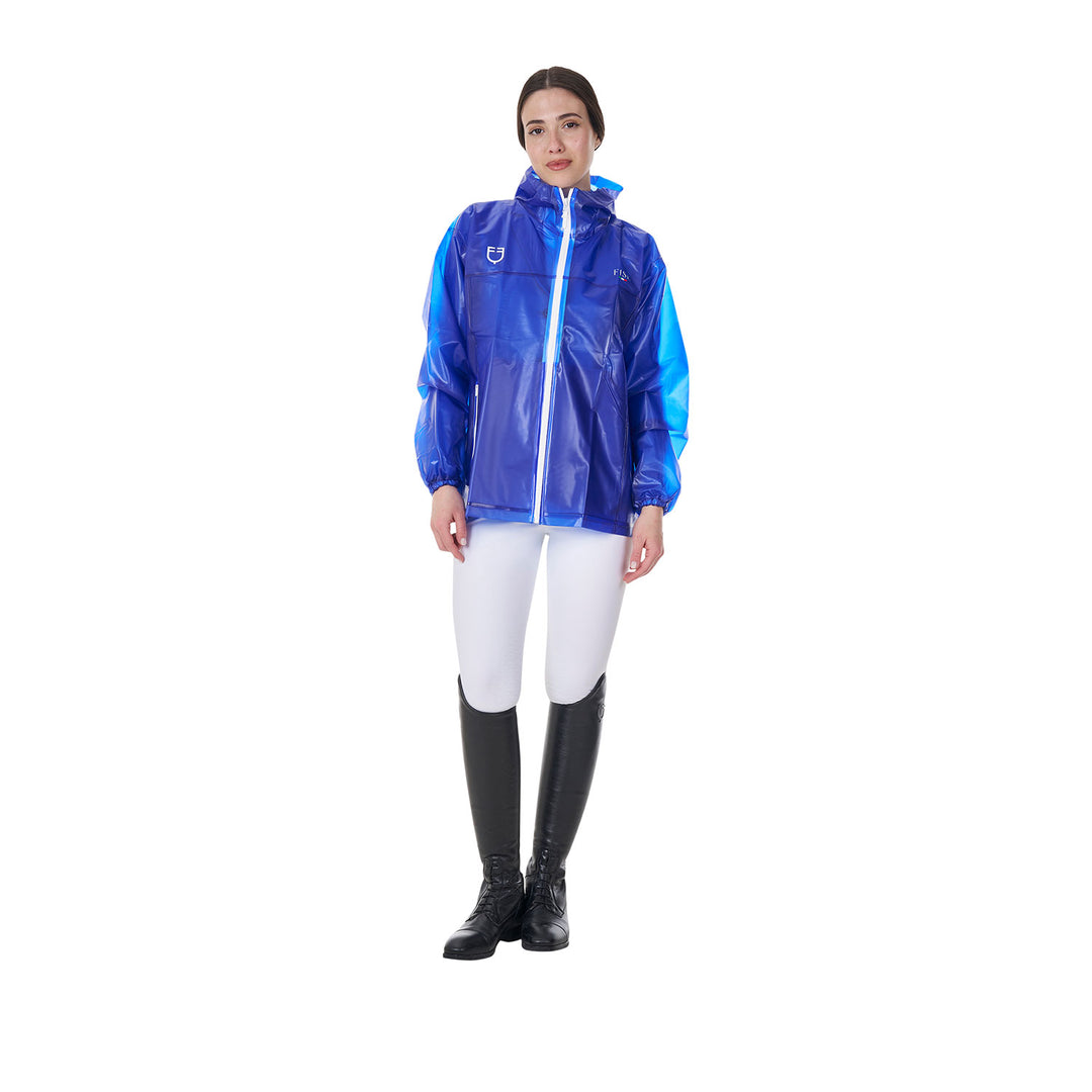 Equestro Unisex Raincoat Equestro X Fise - Azzurro Savoia