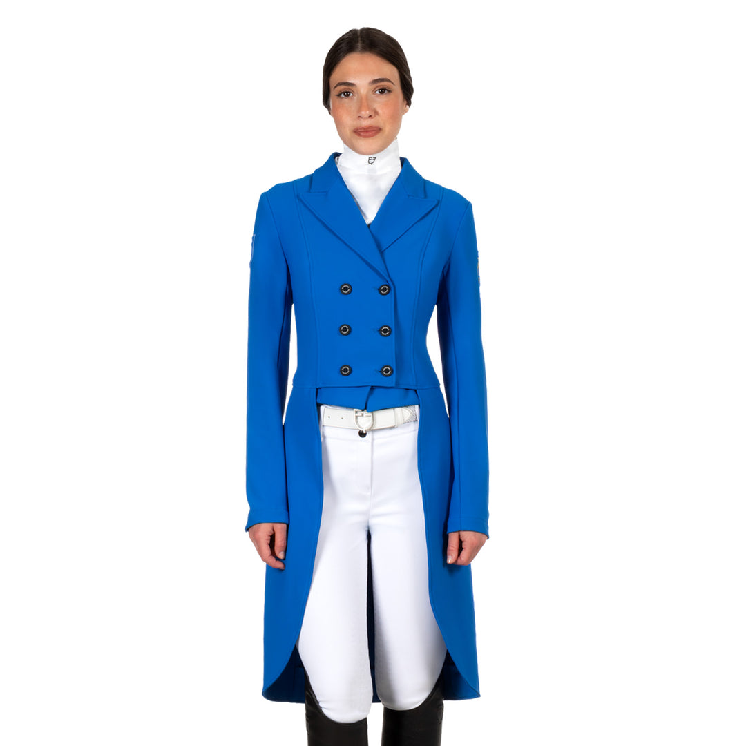 Equestro Women's Competition Tailcoat Equestro X Fise - Navy Blazer/Azzurro Savoia