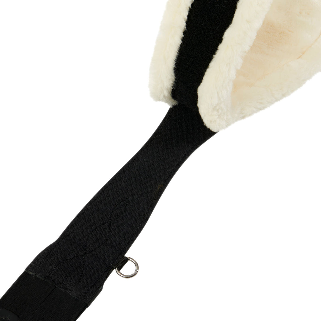 Equestro Jumping Girth with Synthetic Lambskin - Dark Brown