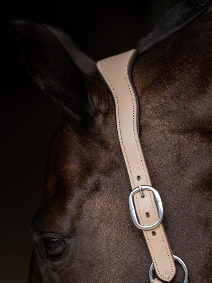 Equestrian Stockholm Anatomic Glimmer Leather Halter Sand - Halter - Kingdom Equestrian