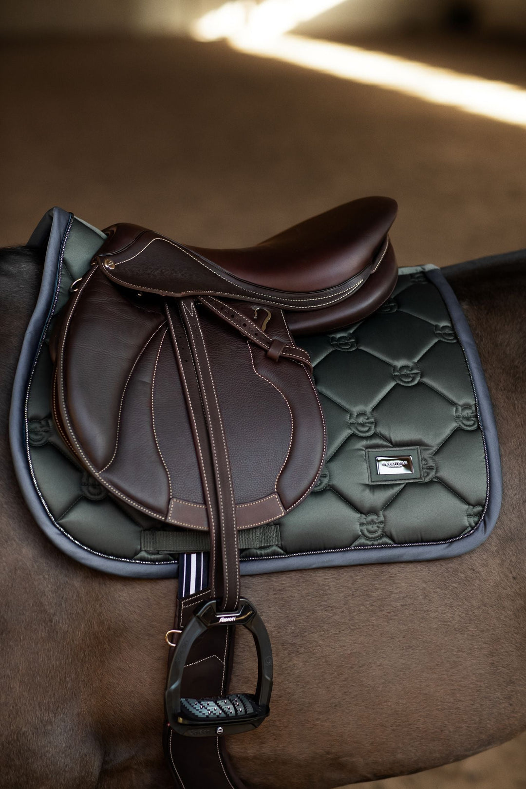 Equestrian Stockholm Classic Jump Saddle Pad - Avenue Green - Jump Saddle Pad - Kingdom Equestrian