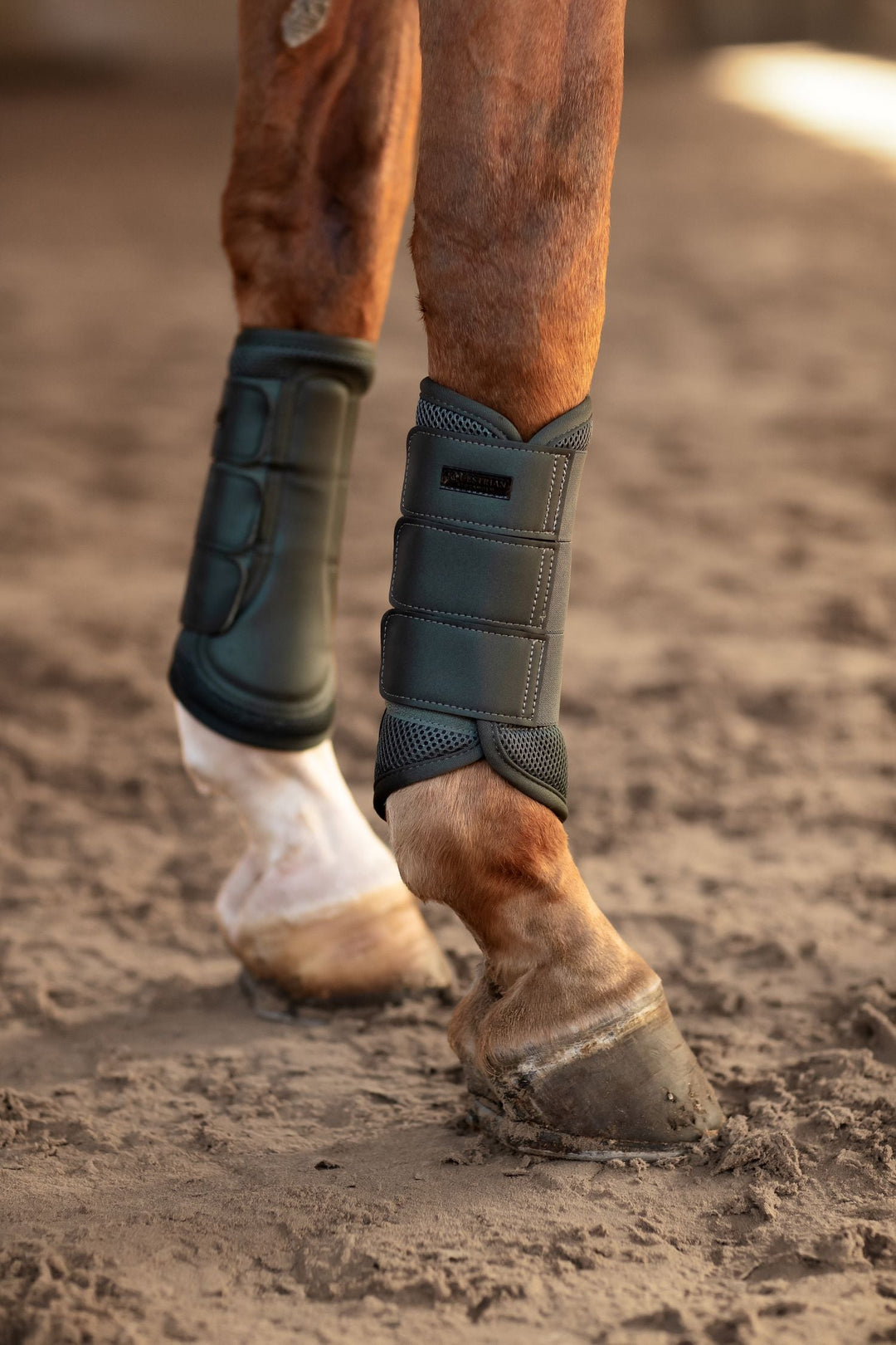 Equestrian Stockholm Classic Mesh Brushing Boots - Avenue Green - Brushing Boots - Kingdom Equestrian
