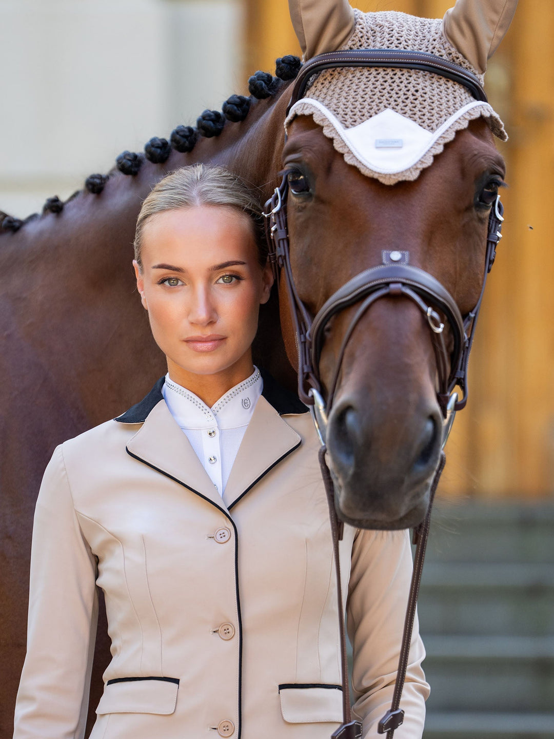 Equestrian Stockholm Classic Show Jacket Sand - Show Jacket - Kingdom Equestrian
