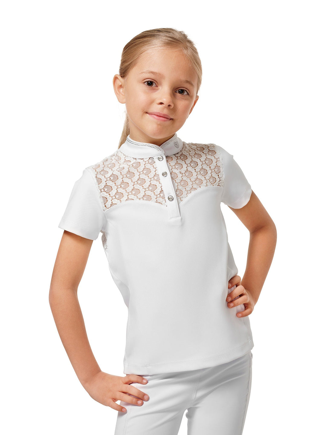 Equestrian Stockholm Crystal Champion Competition Top Young Rider White - Crystal Champion Competition Top - Kingdom Equestrian