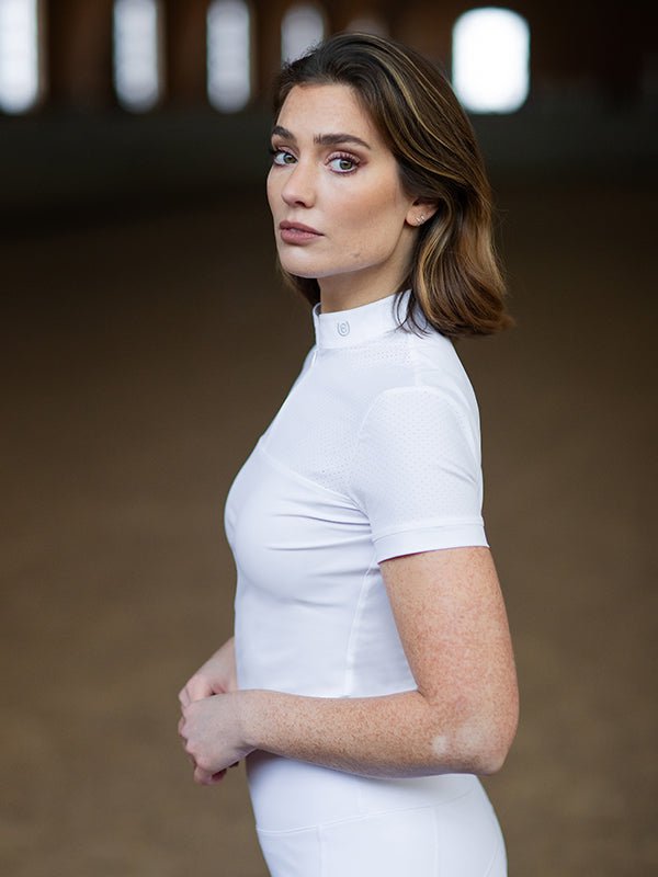 Equestrian Stockholm Divine Motion Competition Top White Sweden - Top - Kingdom Equestrian