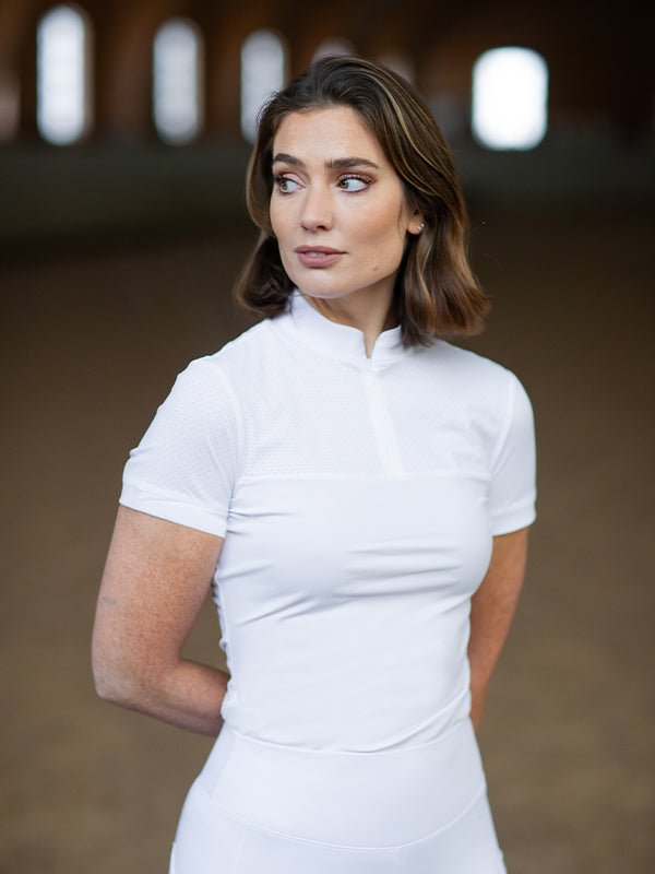 Equestrian Stockholm Divine Motion Competition Top White USA - Top - Kingdom Equestrian