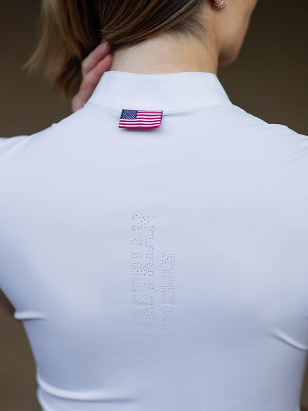 Equestrian Stockholm Divine Motion Competition Top White USA - Top - Kingdom Equestrian