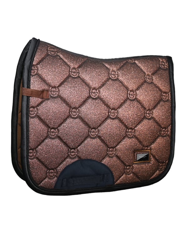 Equestrian Stockholm Dressage Saddle Pad Mahogany Glimmer - Dressage Saddle Pad - Kingdom Equestrian