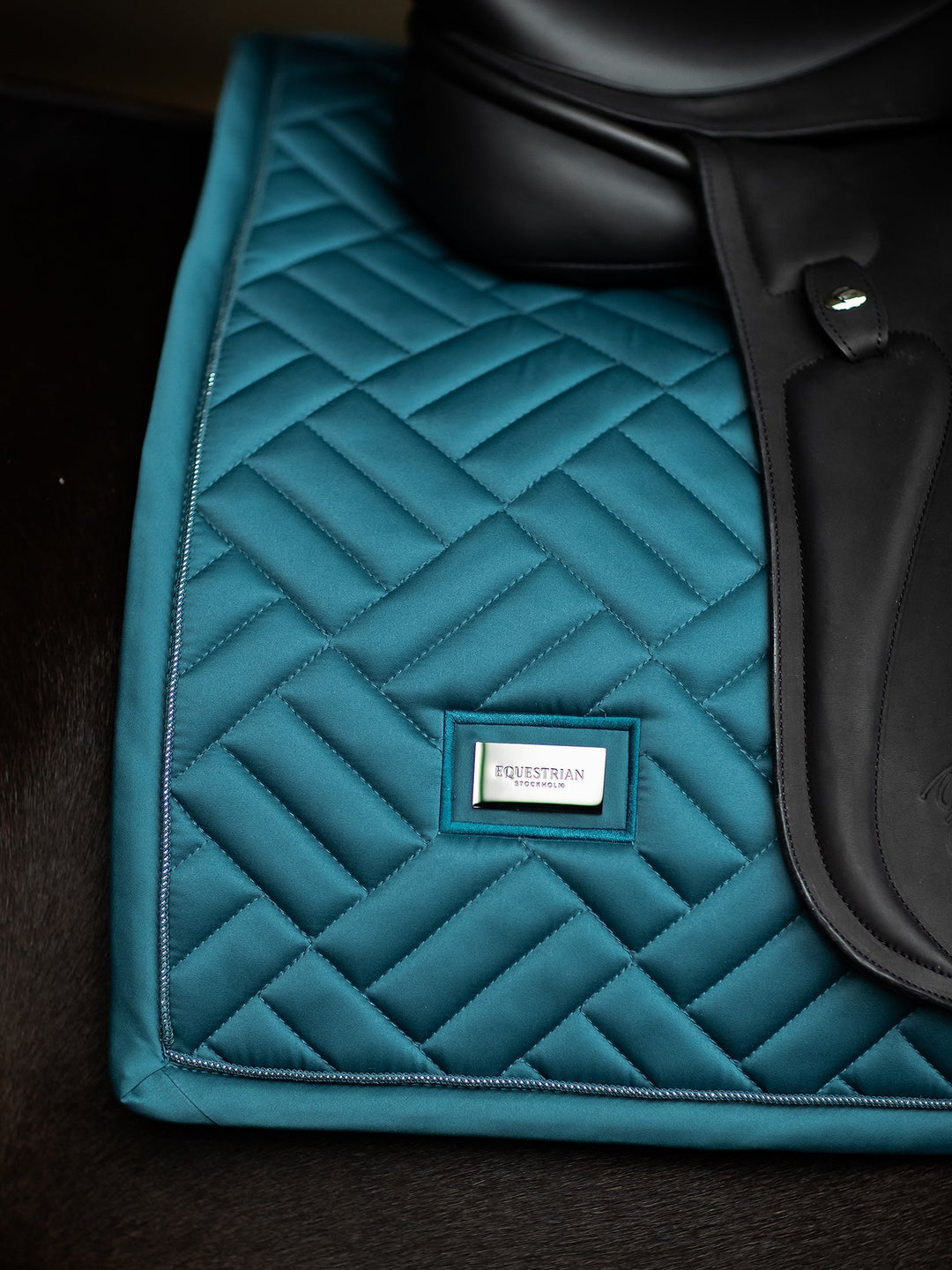 Equestrian Stockholm Dressage Saddle Pad Modern Teal Blue - Dressage Saddle Pad - Kingdom Equestrian