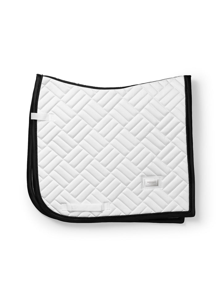 Equestrian Stockholm Dressage Saddle Pad Modern White Black Edition - Dressage Saddle Pad - Kingdom Equestrian
