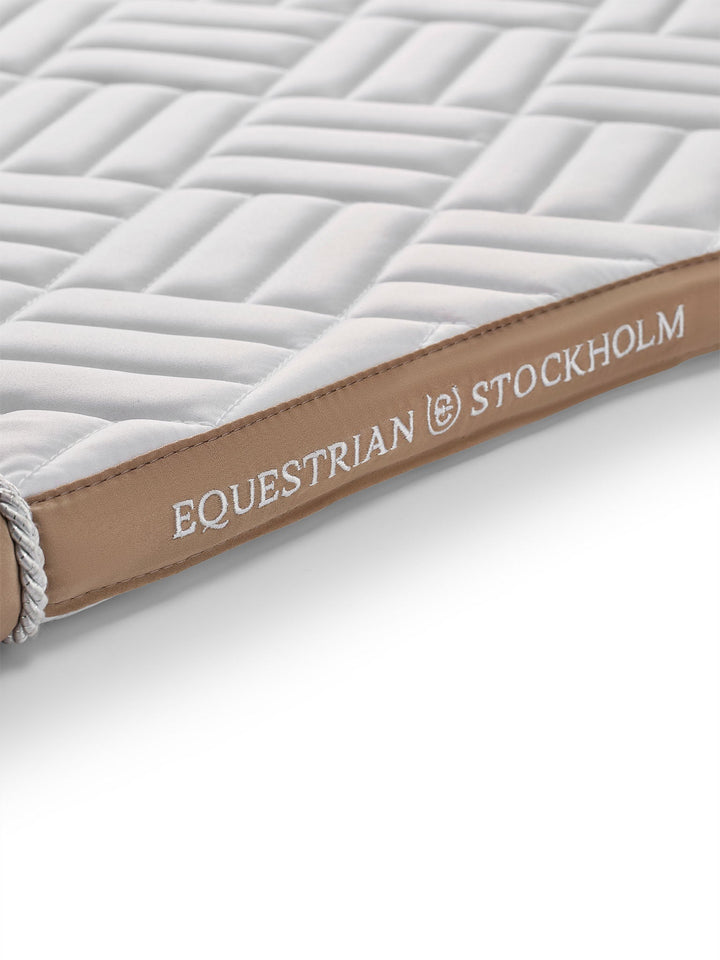 Equestrian Stockholm Dressage Saddle Pad Modern White Sand - Dressage Saddle Pad - Kingdom Equestrian
