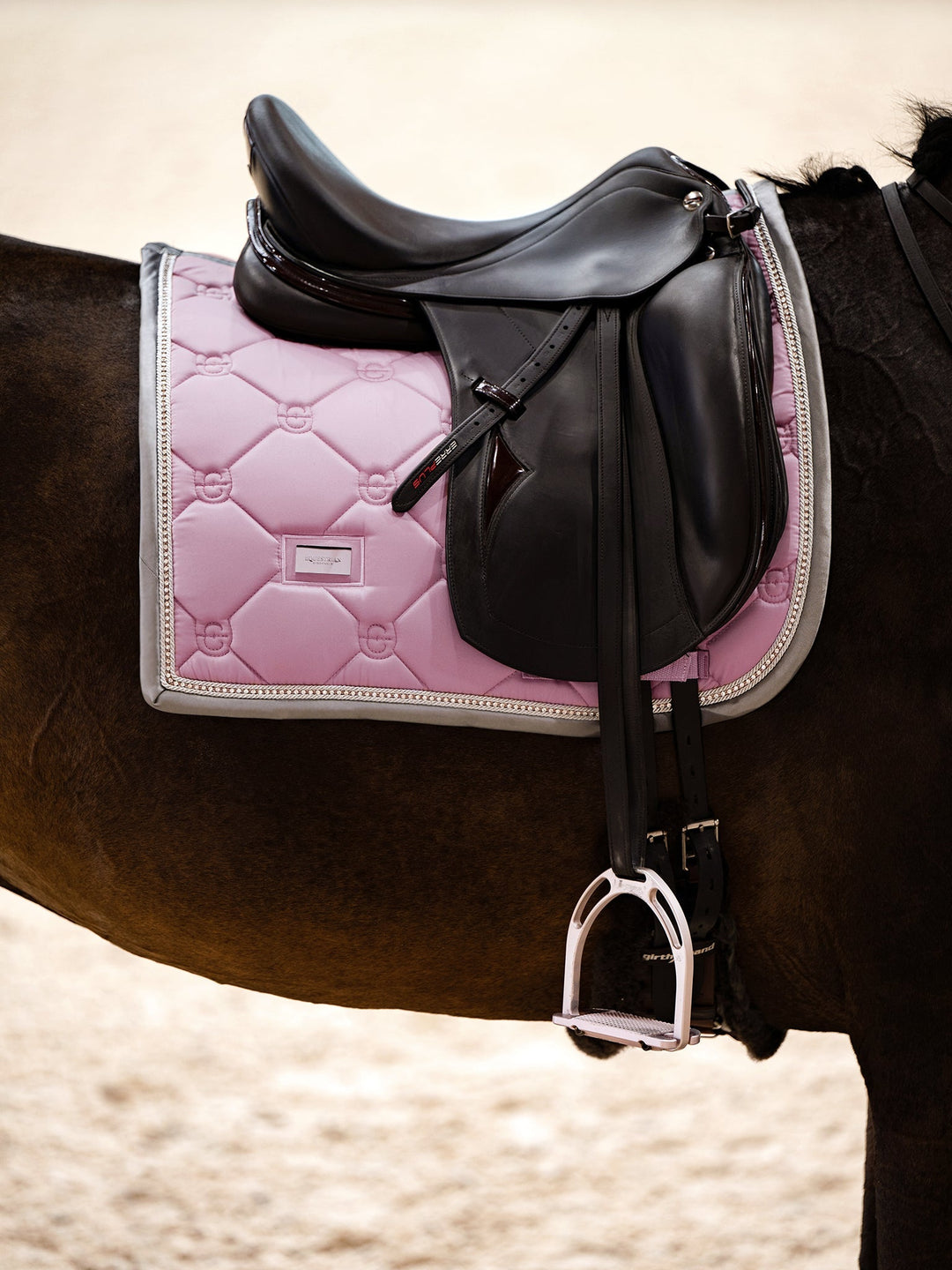 Equestrian Stockholm Dressage Saddle Pad Pink Crystal - Dressage Saddle Pad - Kingdom Equestrian