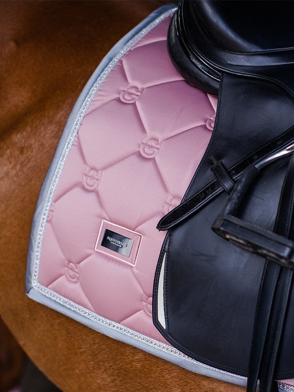 Equestrian Stockholm Dressage Saddle Pad Pink Crystal - Dressage Saddle Pad - Kingdom Equestrian