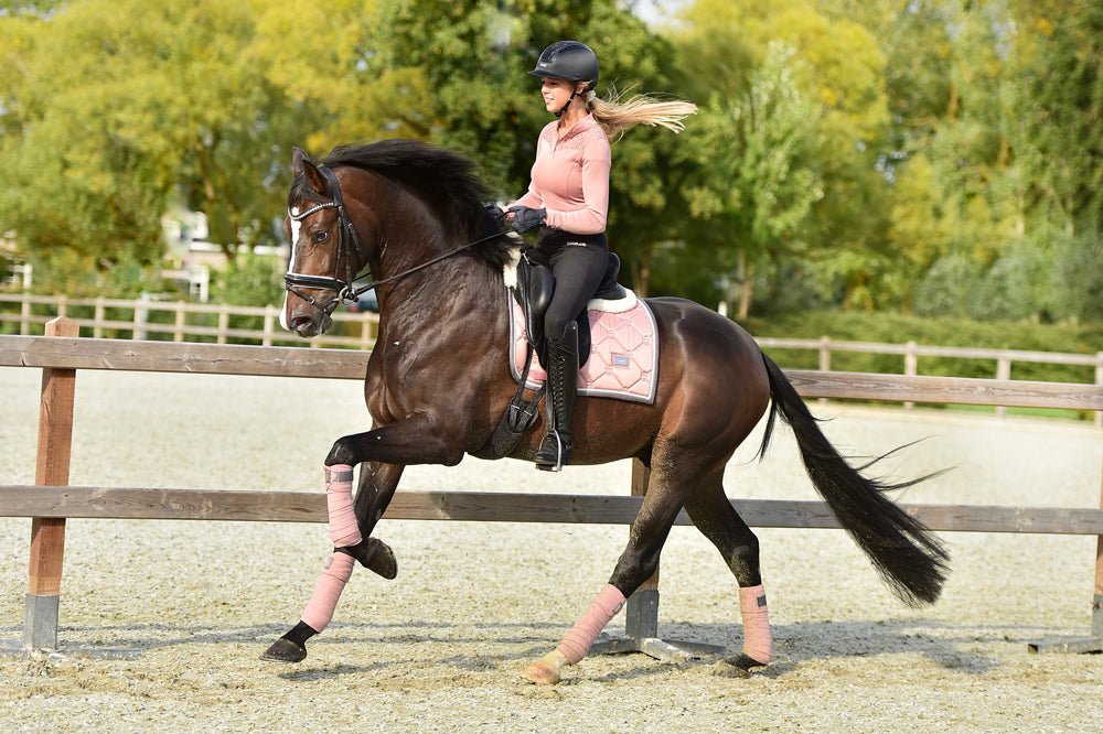 Equestrian Stockholm Dressage Saddle Pad Pink Pearl - Dressage Saddle Pad - Kingdom Equestrian