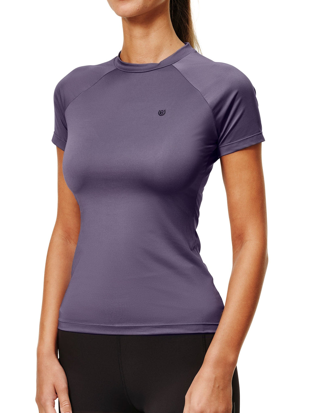 Equestrian Stockholm Dynamic Base Layer Short Sleeve Top Dark Violet - Top - Kingdom Equestrian