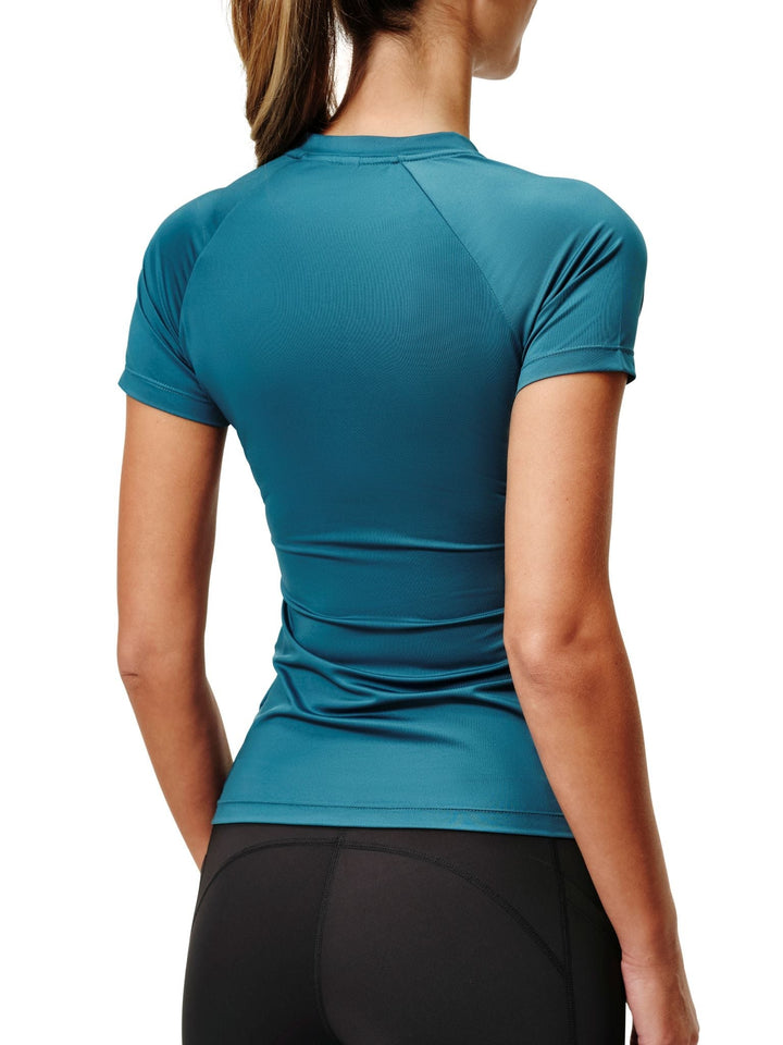 Equestrian Stockholm Dynamic Base Layer Top Short Sleeve Teal Blue - Top - Kingdom Equestrian