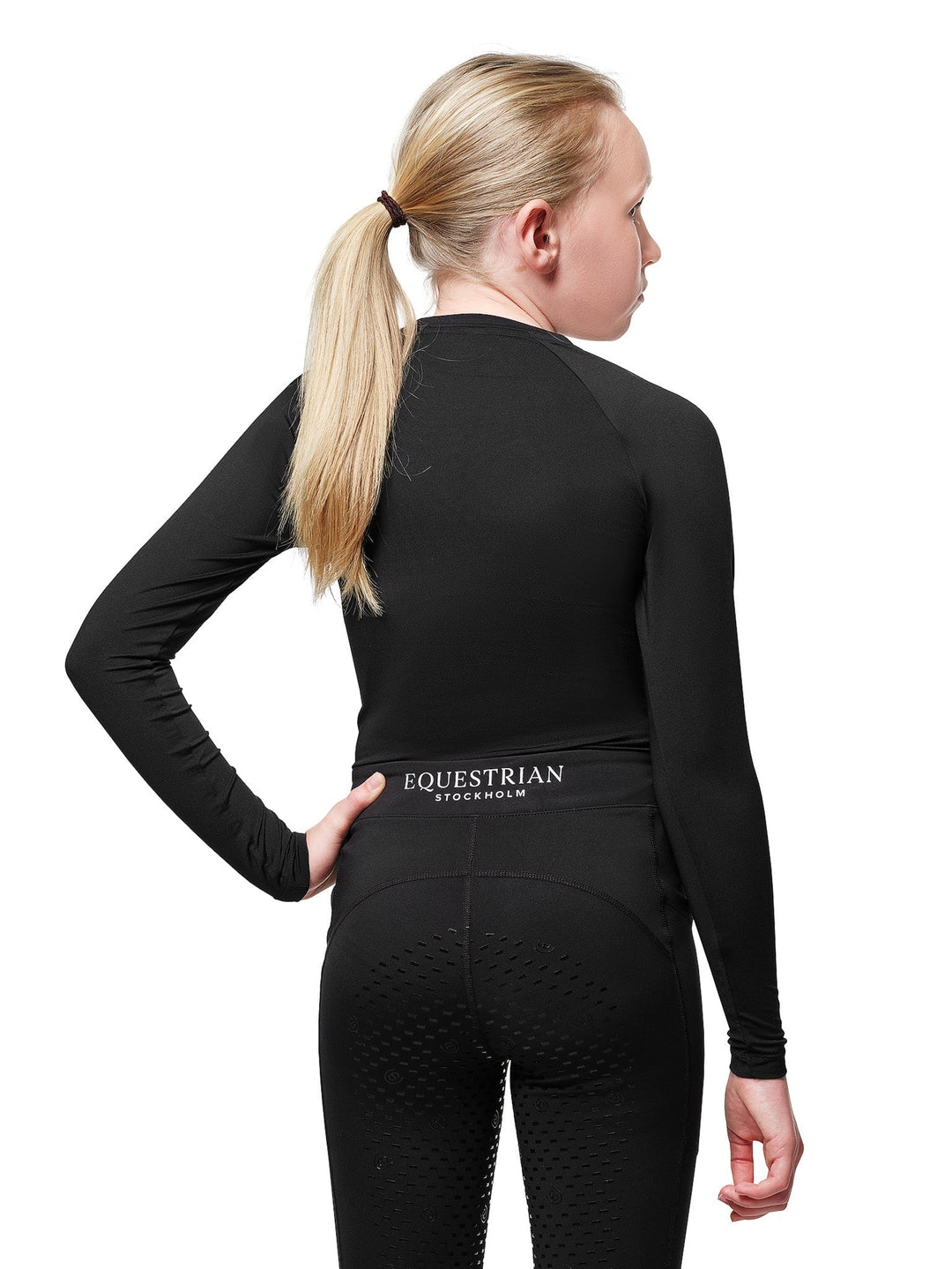 Equestrian Stockholm Dynamic Base Layer Top Young Rider Black - Dynamic Base Layer Top Young Rider - Kingdom Equestrian