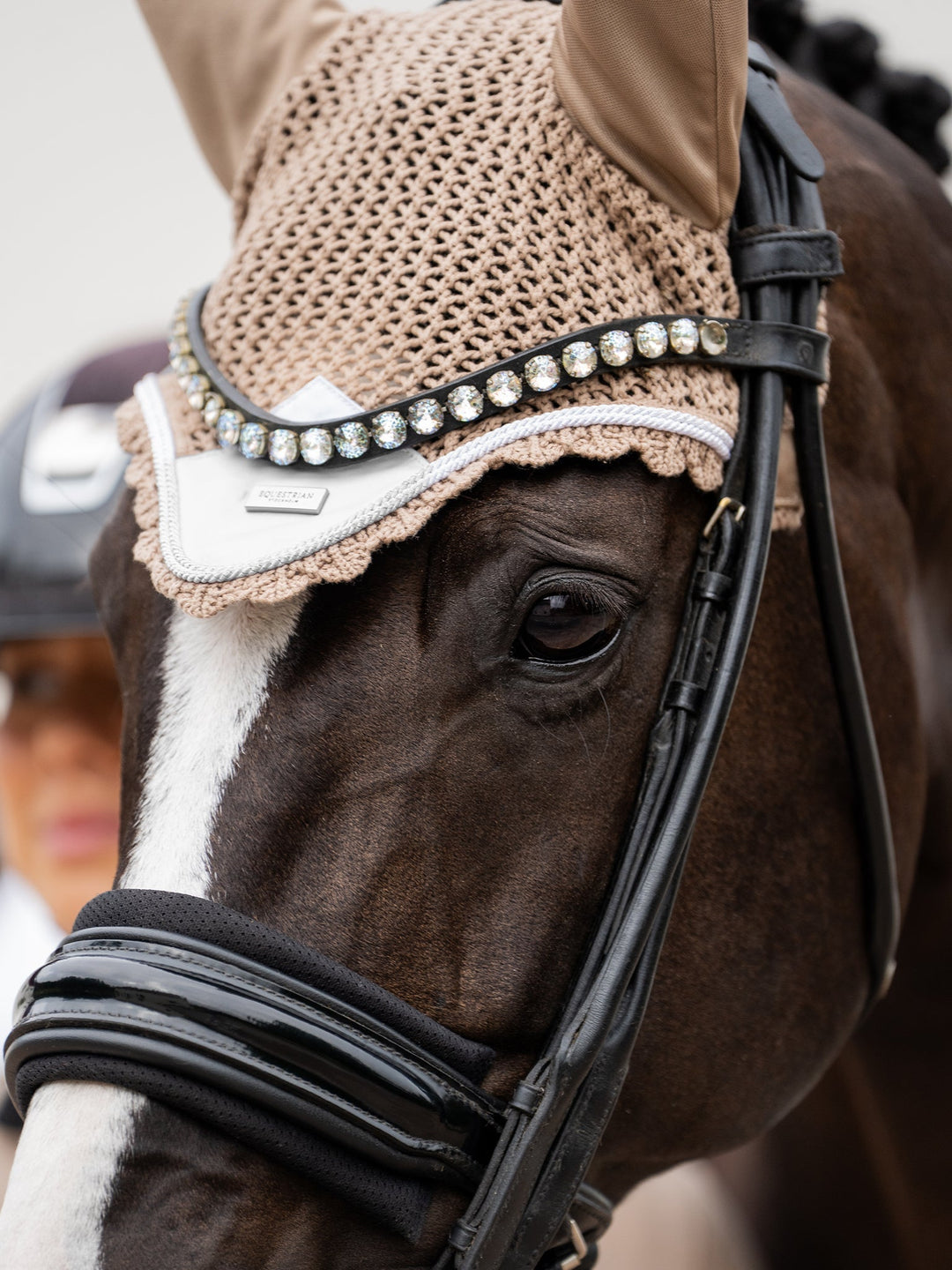 Equestrian Stockholm Ear Bonnet Sand - Ear Bonnet - Kingdom Equestrian