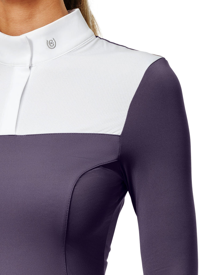 Equestrian Stockholm Fine Line Competition Top Dark Violet - Top - Kingdom Equestrian