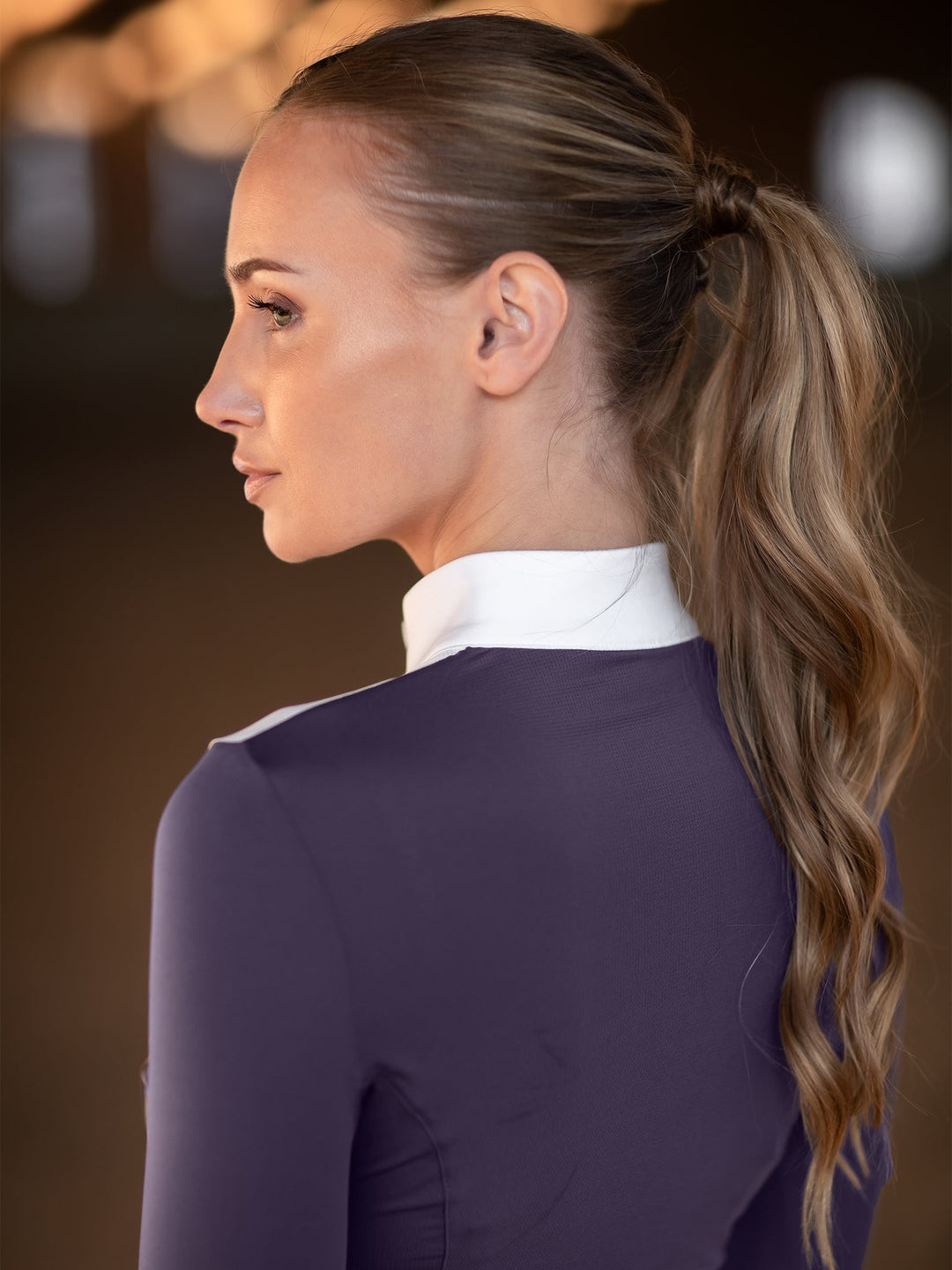 Equestrian Stockholm Fine Line Competition Top Dark Violet - Top - Kingdom Equestrian