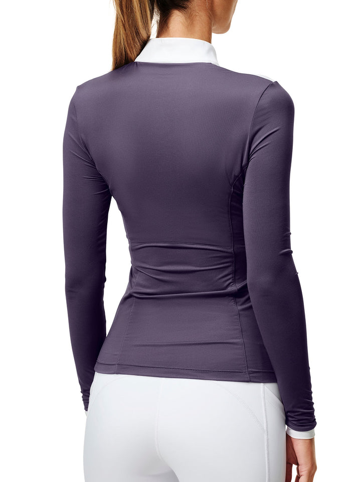 Equestrian Stockholm Fine Line Competition Top Dark Violet - Top - Kingdom Equestrian