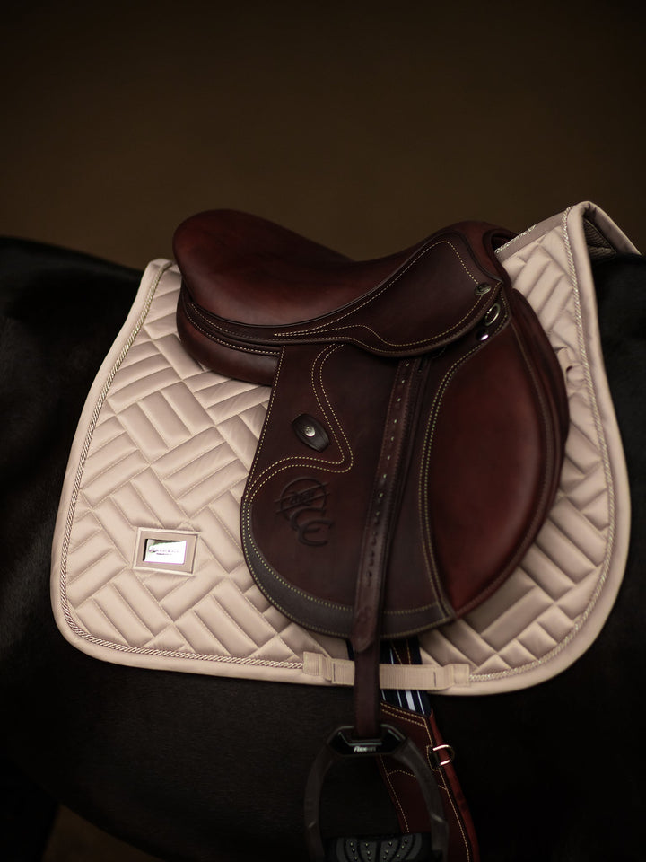 Equestrian Stockholm Jump Saddle Pad Modern Sand - Jump Saddle Pad - Kingdom Equestrian