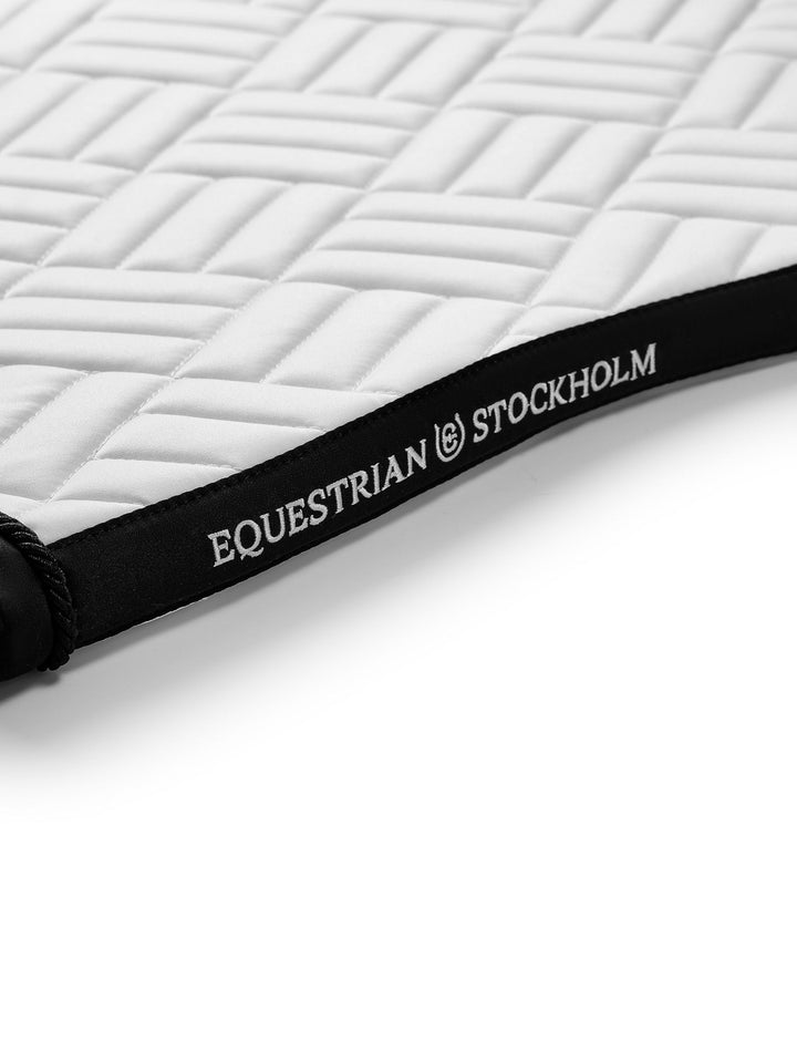 Equestrian Stockholm Jump Saddle Pad Modern White Black Edition - Jump Saddle Pad - Kingdom Equestrian