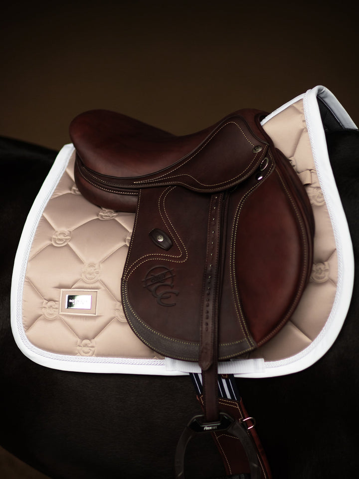 Equestrian Stockholm Jump Saddle Pad Sand - Jump Saddle Pad - Kingdom Equestrian