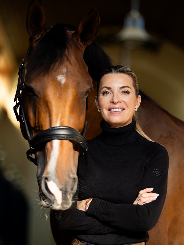 Equestrian Stockholm Knitted Polo Top Black Edition - Sweater - Kingdom Equestrian