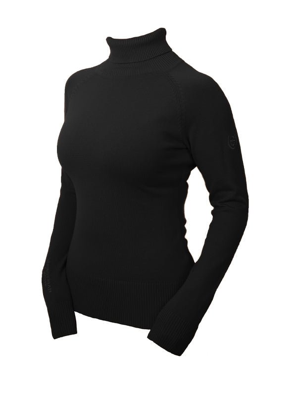 Equestrian Stockholm Knitted Polo Top Black Edition - Sweater - Kingdom Equestrian