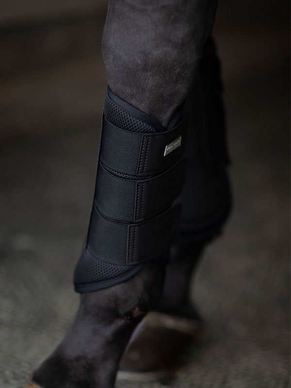 Equestrian Stockholm Mesh Brushing Boots Black Edition - Brushing Boots - Kingdom Equestrian