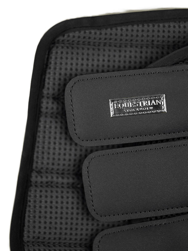Equestrian Stockholm Mesh Brushing Boots Black Edition - Brushing Boots - Kingdom Equestrian