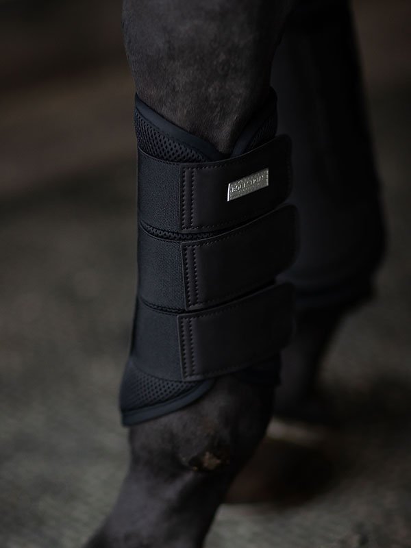 Equestrian Stockholm Mesh Brushing Boots Black Edition - Brushing Boots - Kingdom Equestrian