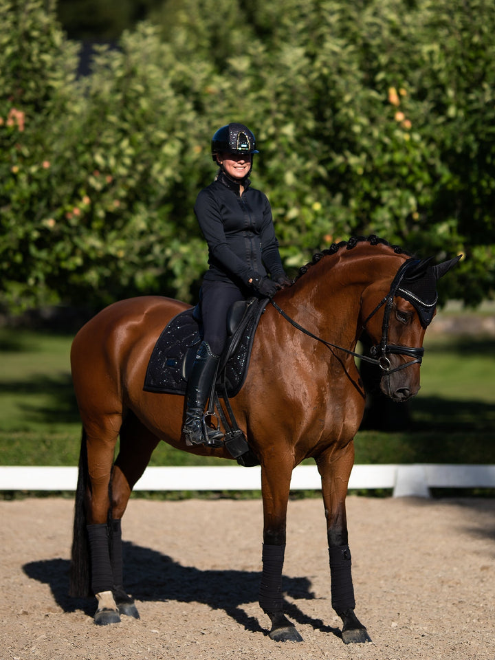 Equestrian Stockholm Polo Wraps All Black Glimmer - Polo Wraps - Kingdom Equestrian