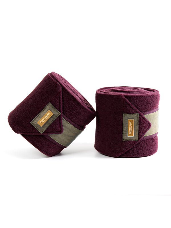 Equestrian Stockholm Polo Wraps Crystal Merlot Gold - Polo Wraps - Kingdom Equestrian