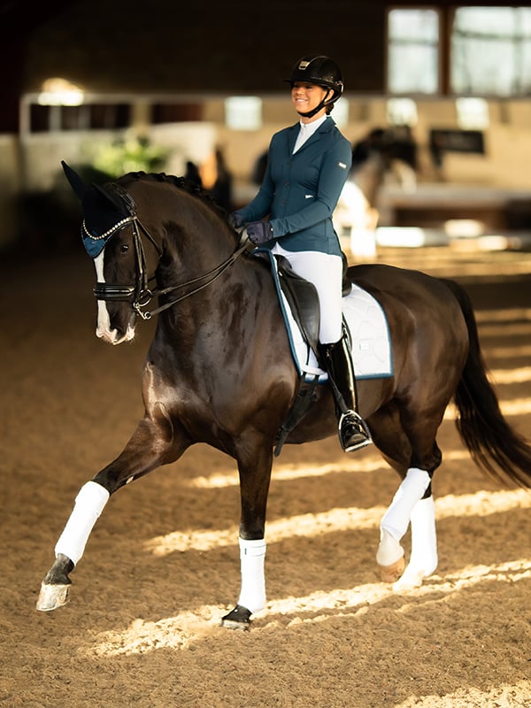 Equestrian Stockholm Polo Wraps White Blue Meadow - Polo Wraps - Kingdom Equestrian