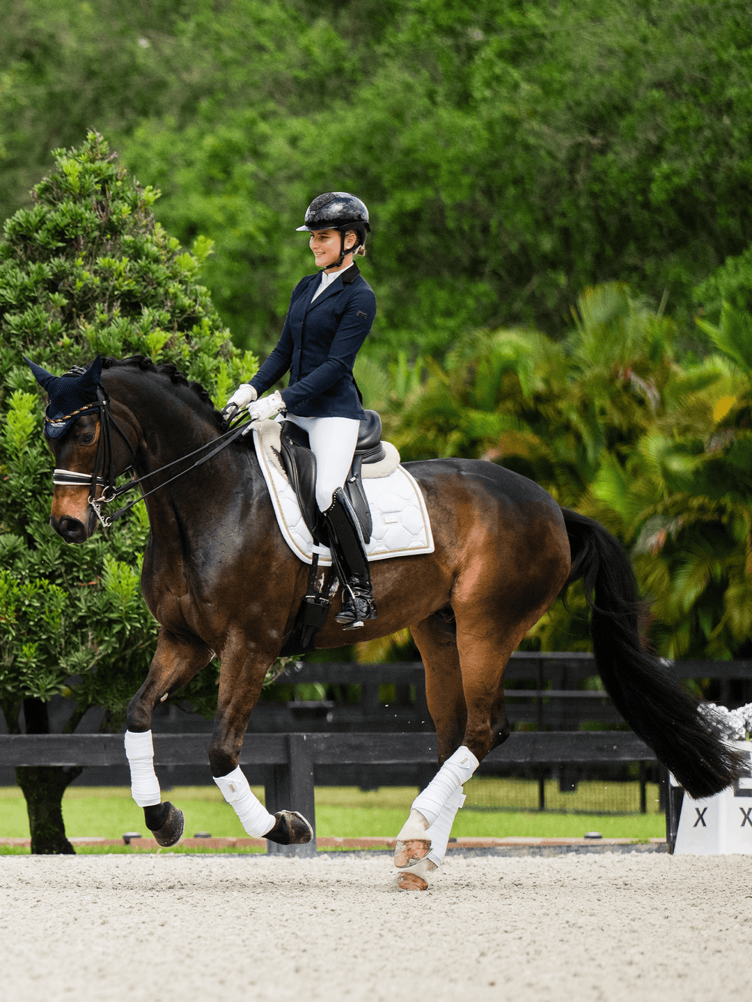 Equestrian Stockholm Polo Wraps White Perfection Gold - Polo Wraps - Kingdom Equestrian