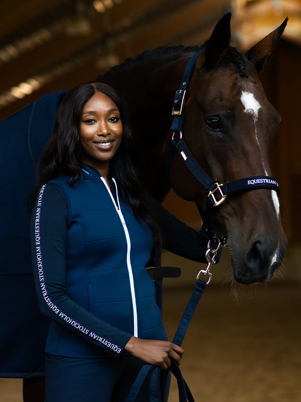Equestrian Stockholm Power Top Modern Tech Navy - Top - Kingdom Equestrian