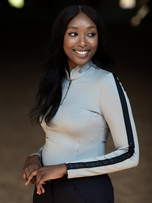 Equestrian Stockholm Reflective Power Top Luminous Black - Top - Kingdom Equestrian