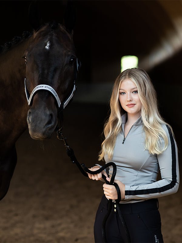Equestrian Stockholm Reflective Power Top Luminous Black - Top - Kingdom Equestrian