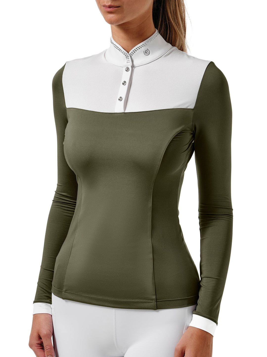 Equestrian Stockholm Revenew Competition Top White Striking Valley - Top - Kingdom Equestrian